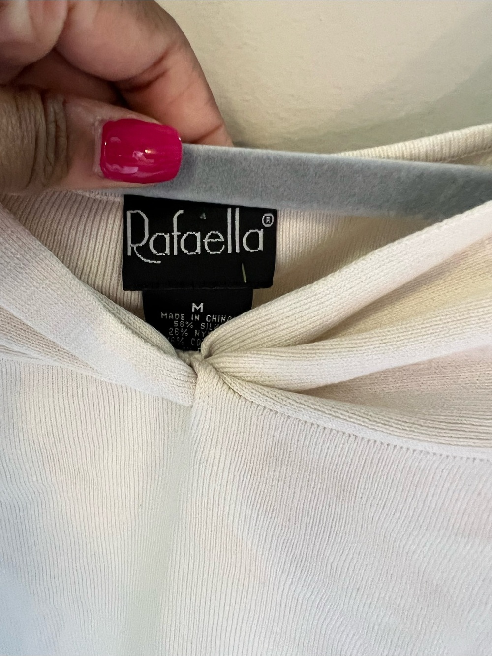 Rafaella Cream Ivory Knit Top – Size Medium - Picture 2 of 3
